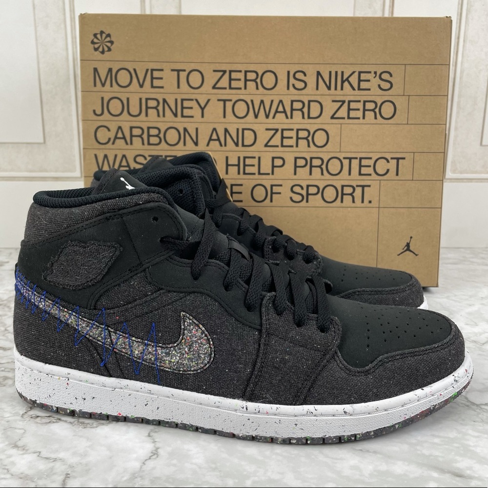 Nike Air Jordan 1 Mid SE Crater Speckled Swoosh 12